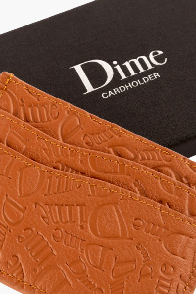 Dime Haha leather cardholder Almond - GRADUATE STORE