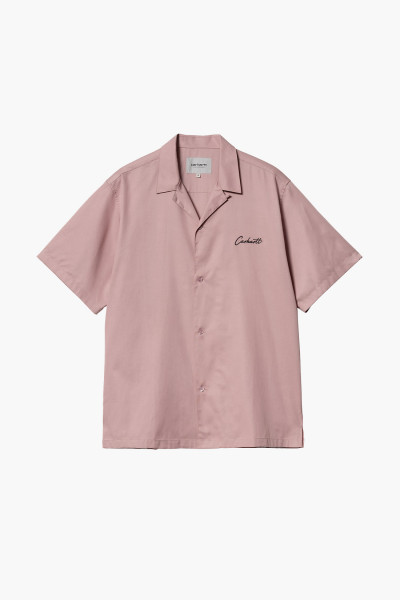 Carhartt wip S/s delray shirt Glassy pink - GRADUATE STORE