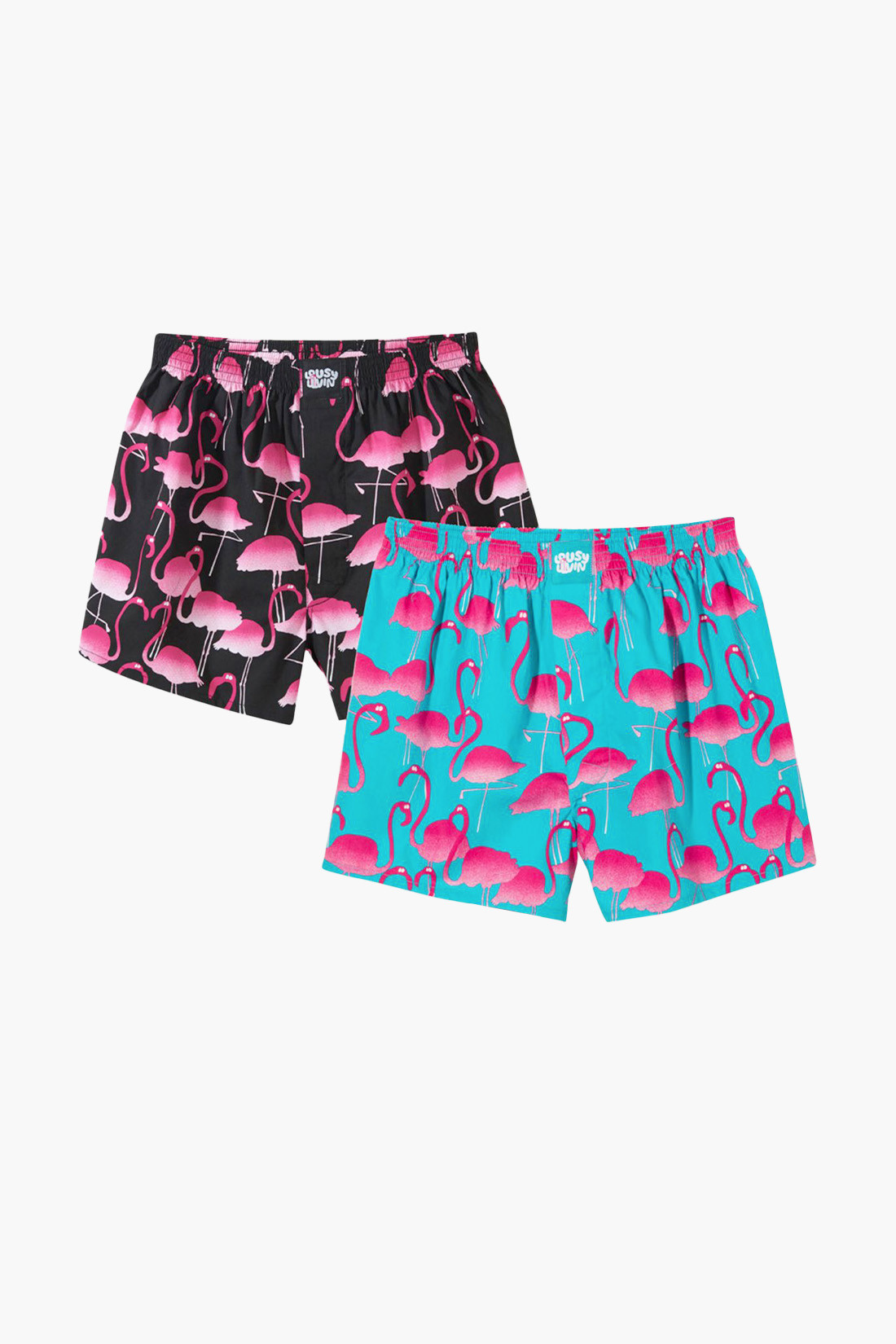 Boxer shorts flamingo Black & blue