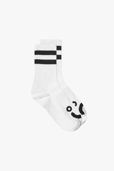 Rib socks happy sad White