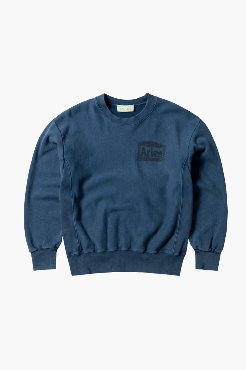Aged premium temple sweatshirt Navy