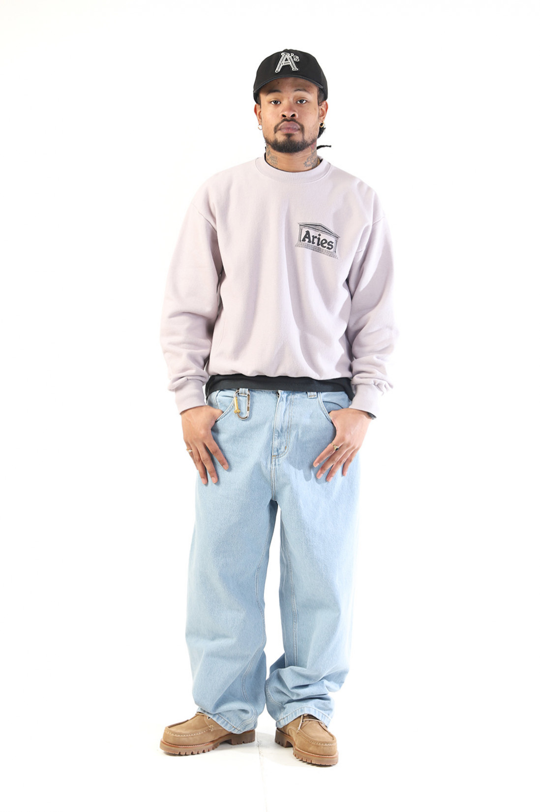Aged premium temple sweatshirt Lilac