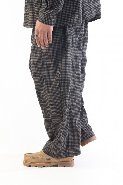 Costes Kouri check pants Brown - GRADUATE STORE