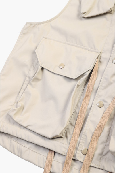 Engineered garments Field vest cotton poplin Khaki - GRADUATE STORE