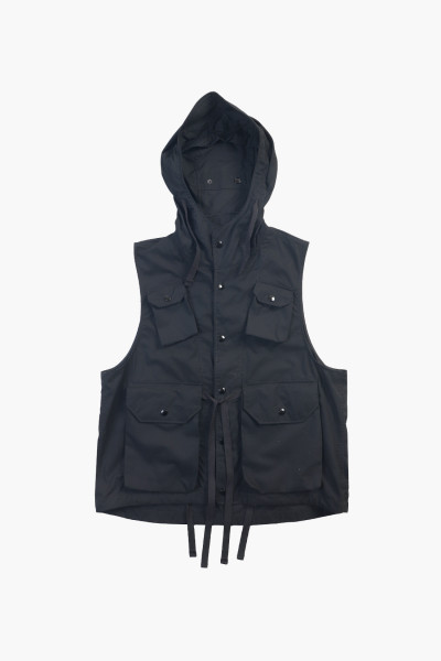 Engineered garments Field vest cotton poplin Black - GRADUATE STORE