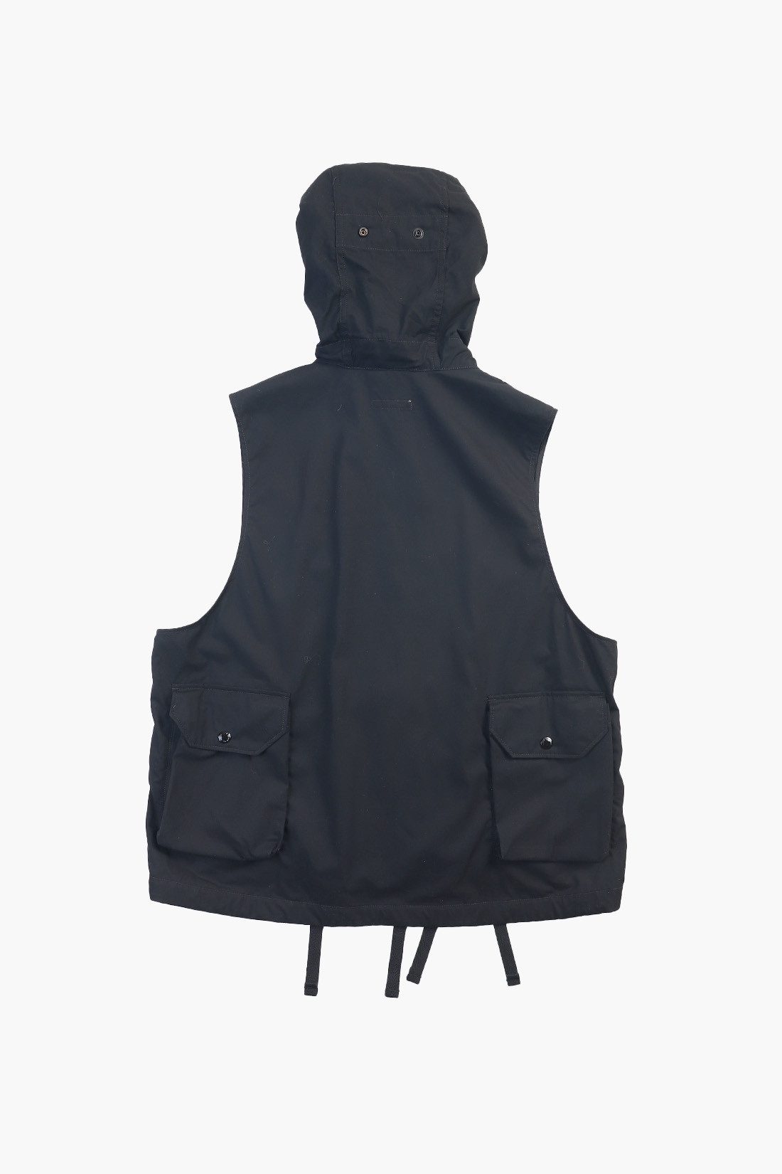 Engineered garments Field vest cotton poplin Black - GRADUATE STORE