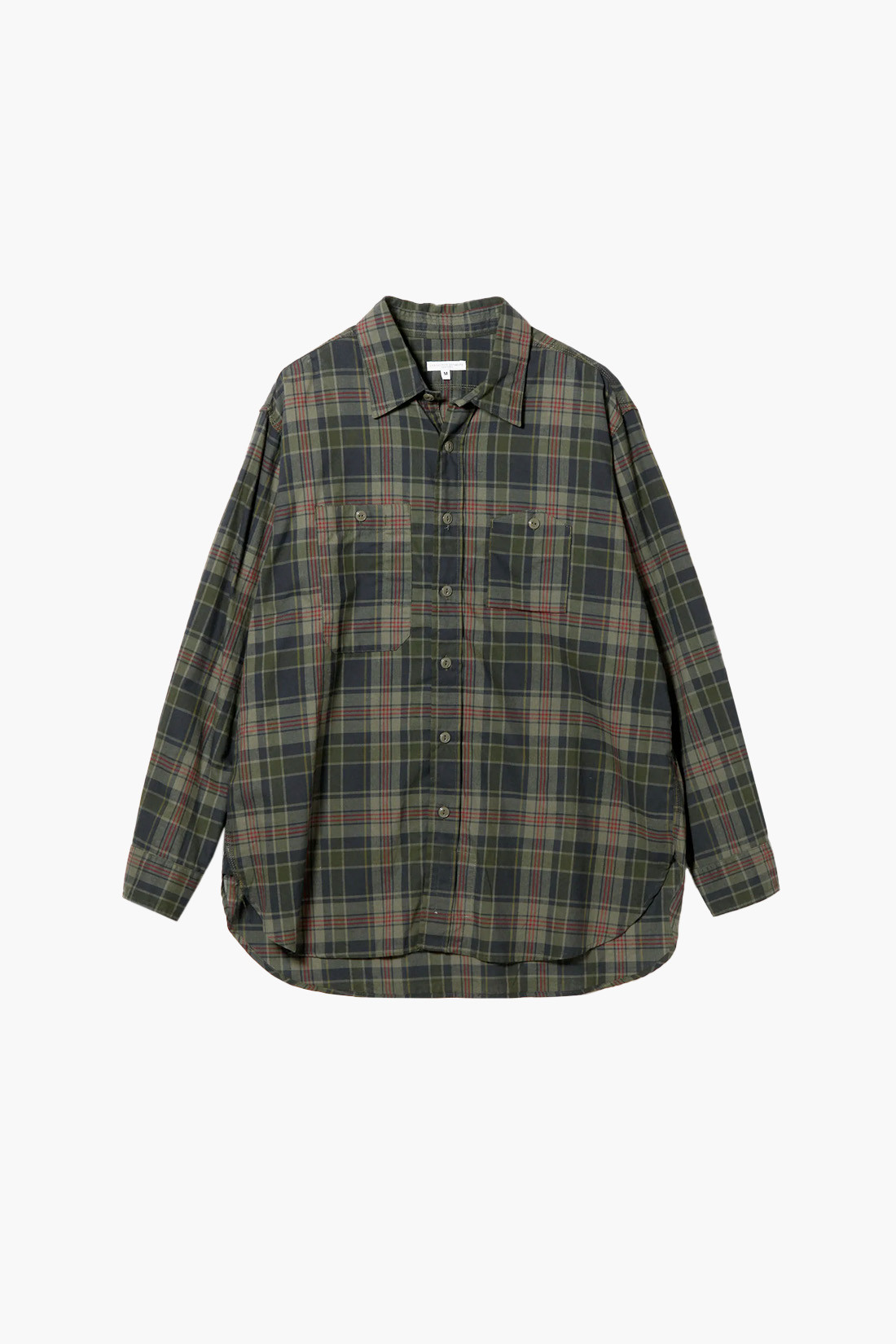 Engineered garments Work shirt dark madras Olive - GRADUATE STORE