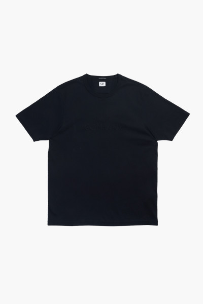 Cp company Jersey 30/2 twisted logo tee Total eclipse 888 - ...