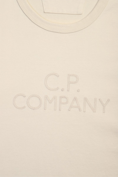 Cp company Jersey 30/2 twisted logo tee Pistachio shell 402 - ...