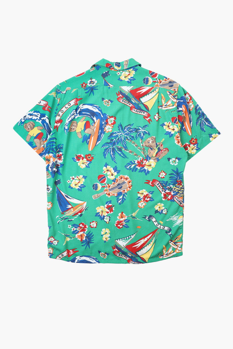 Classic fit s/s shirt surfer Green multi