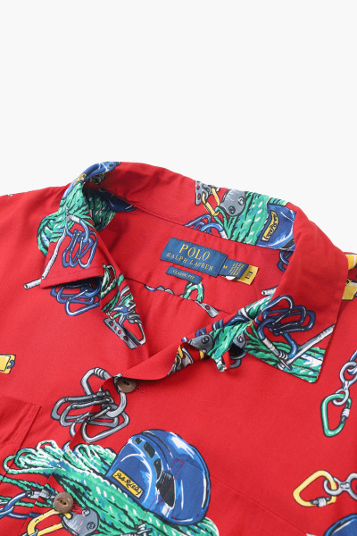 Polo ralph lauren Classic fit s/s shirt chamonix Red multi - ...