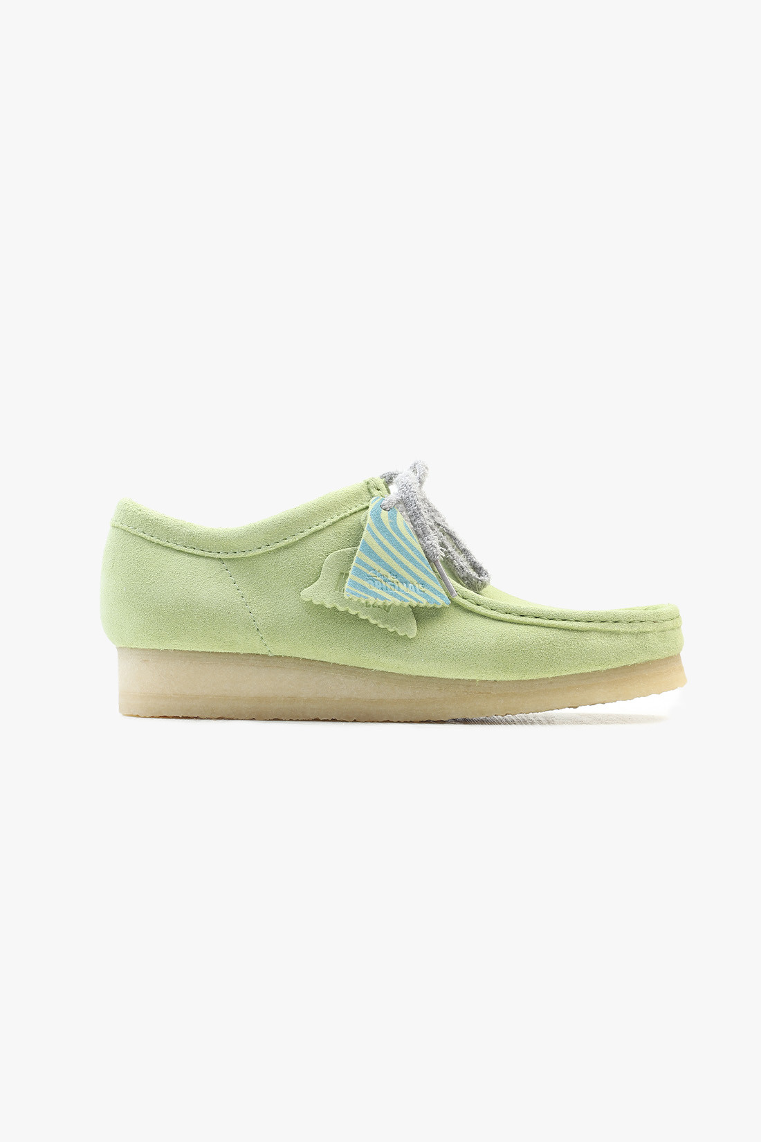 Wallabee Pale lime suede