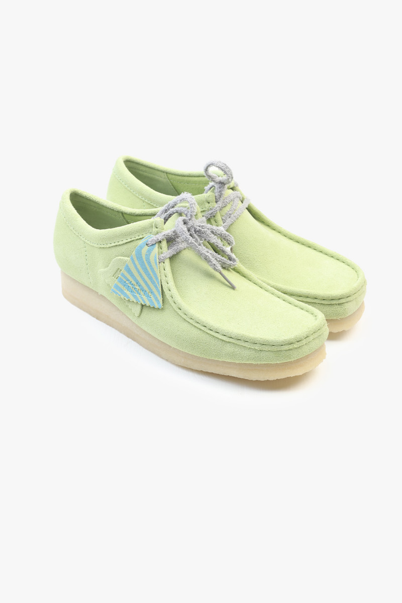 Wallabee Pale lime suede