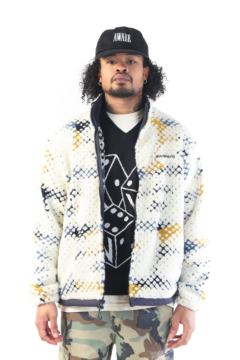 Printed fleece zip jacket Multi