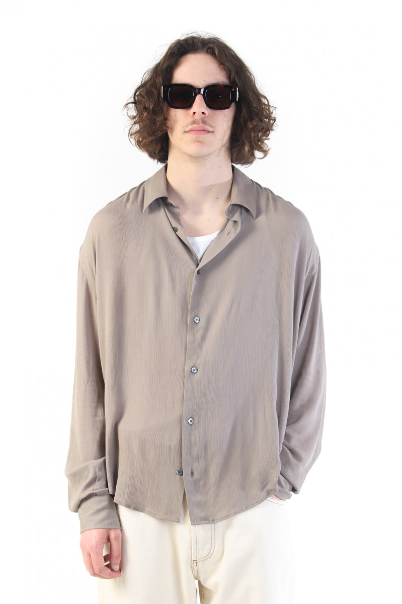 Boxy fit shirt Taupe clair