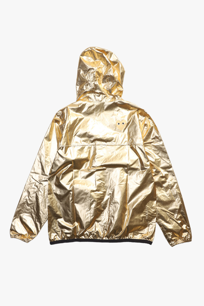 K-way hoodie zip gold emblem Gold