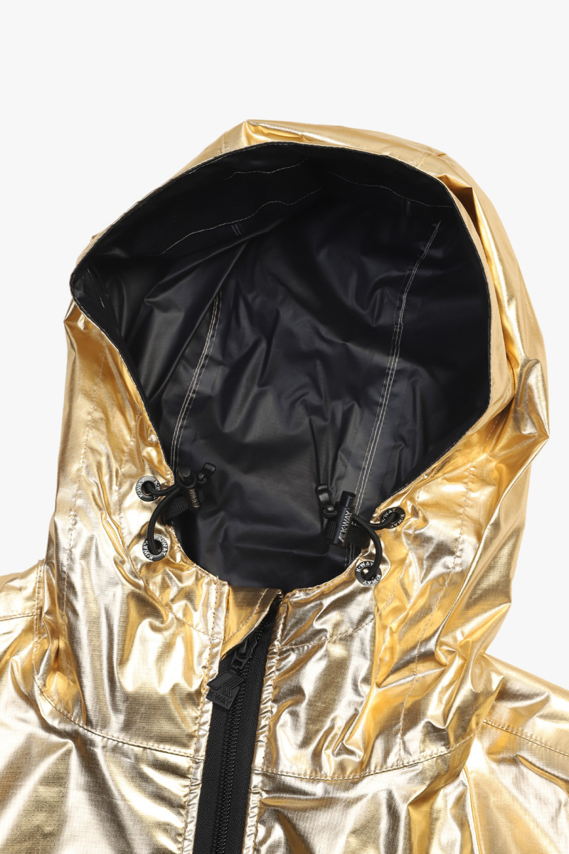 K-way hoodie zip gold emblem Gold