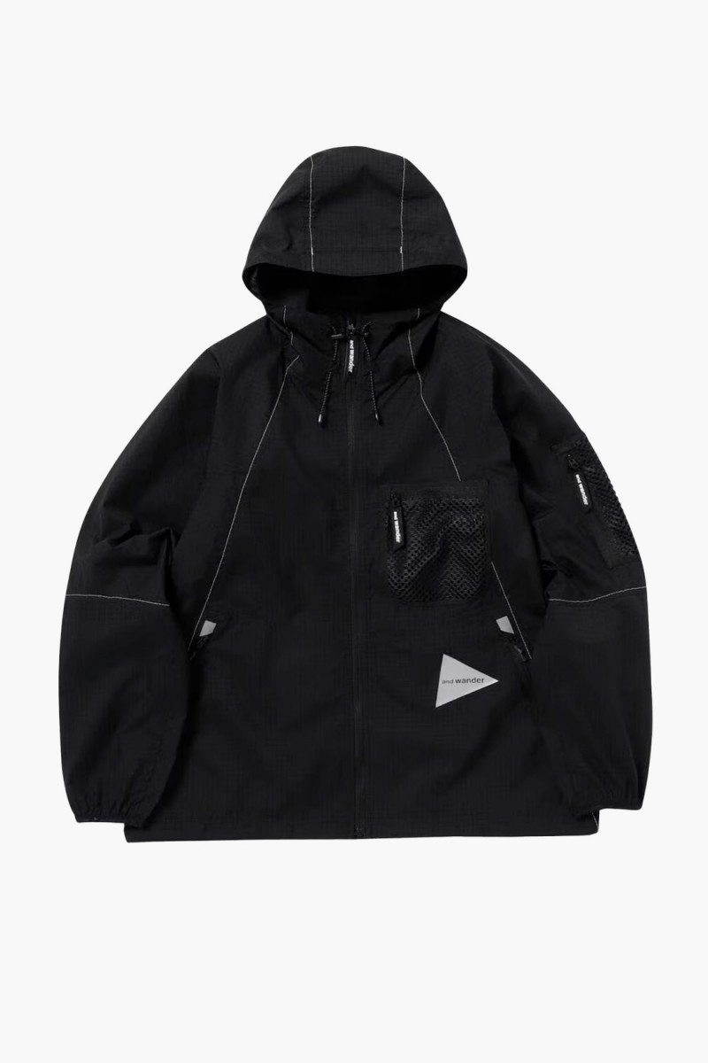 Breath rip hooded jacket Black 010
