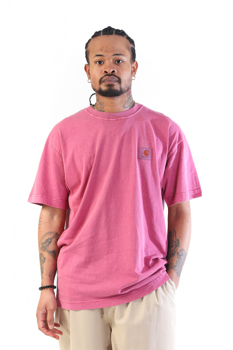 S/s nelson tee garment dyed Magenta