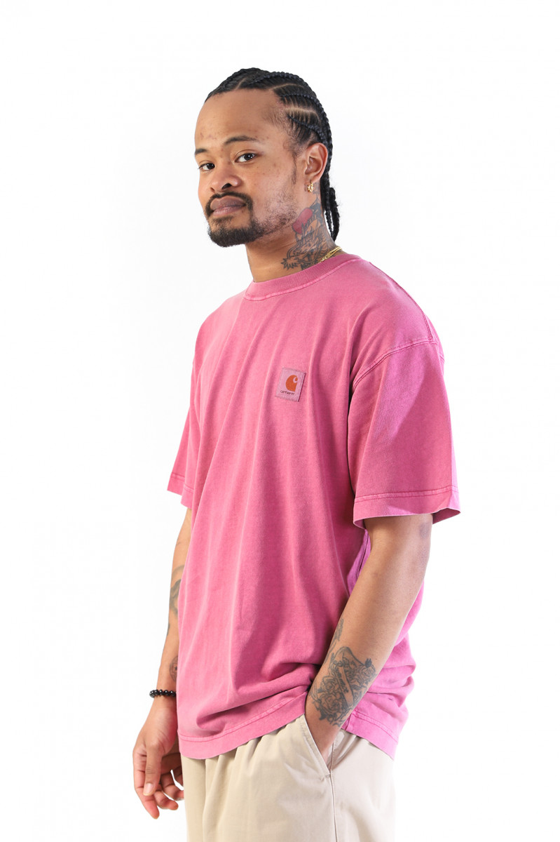 S/s nelson tee garment dyed Magenta