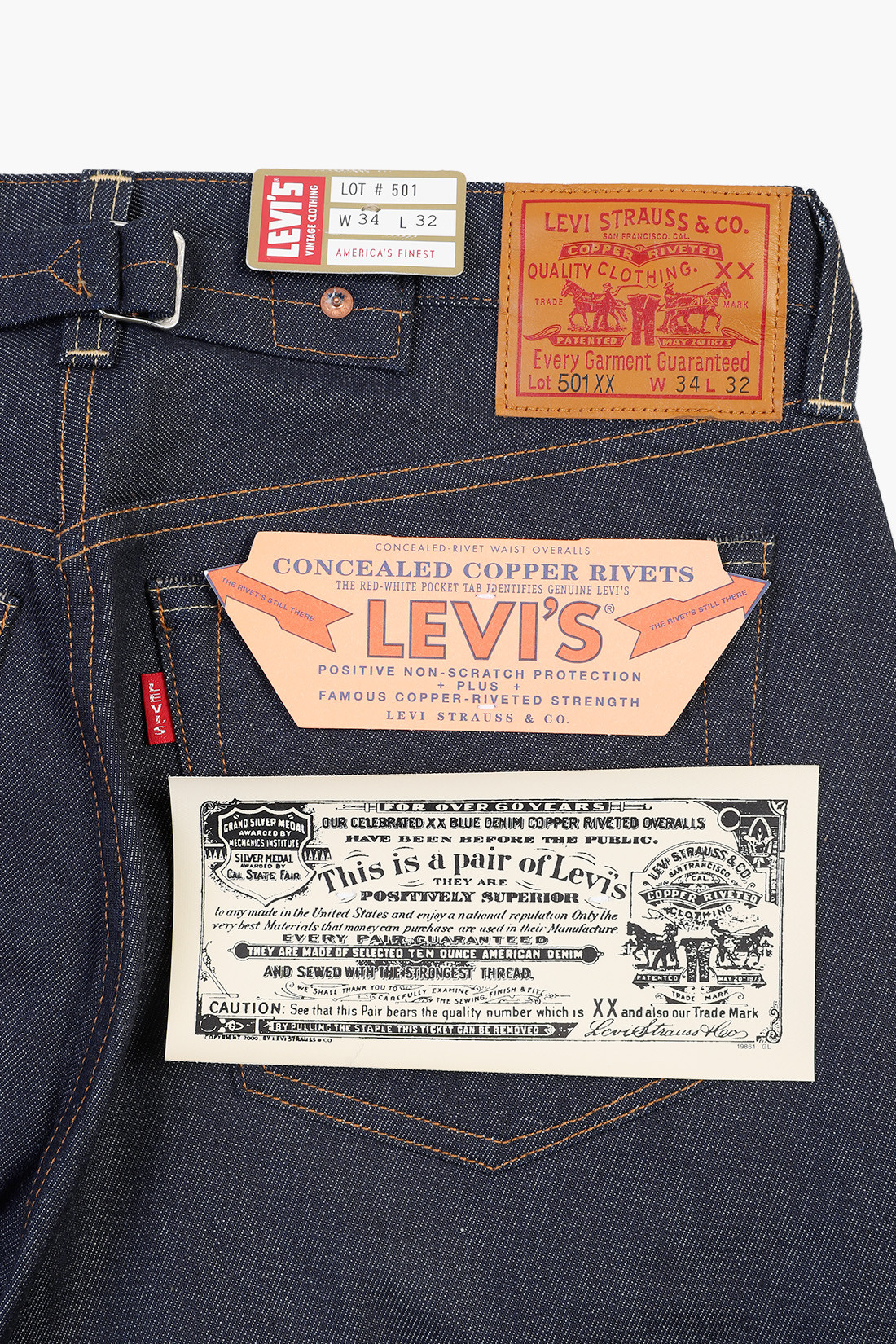 Levi s vintage clothing Lvc 1937 501 jeans dk indigo Unwashed