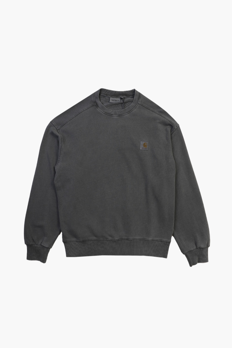 Nelson sweat garment dyed Charcoal