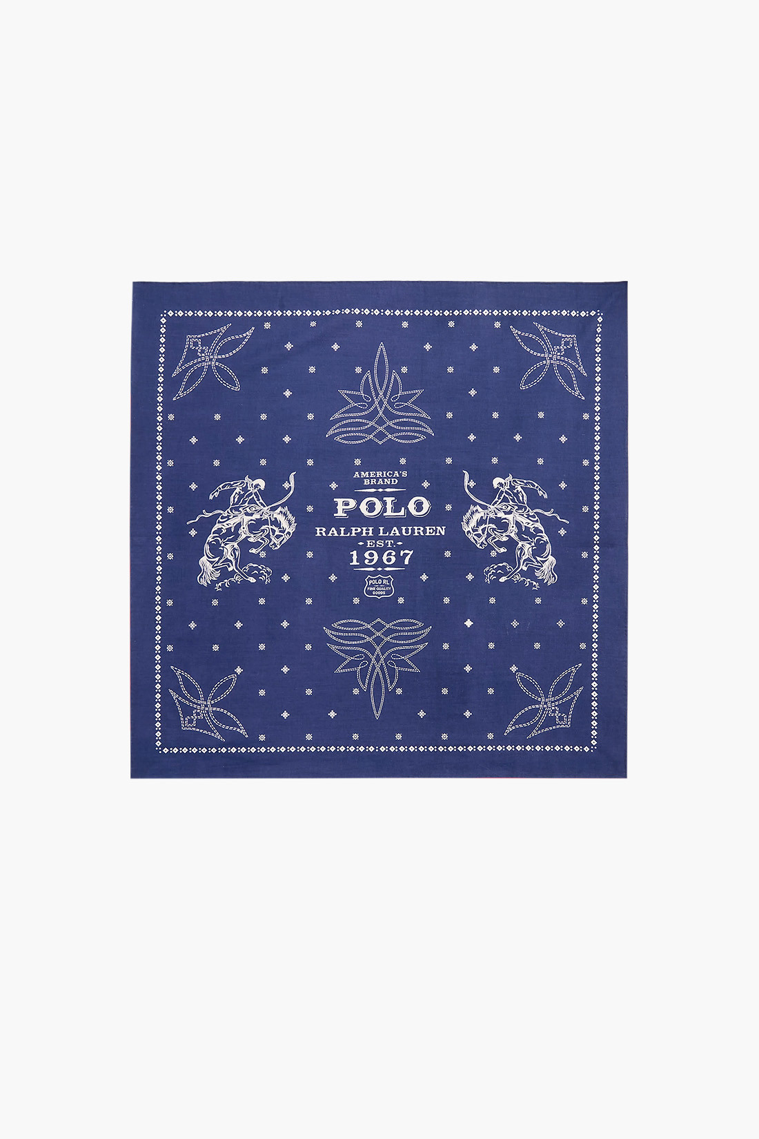 Western cotton bandana Navy/white