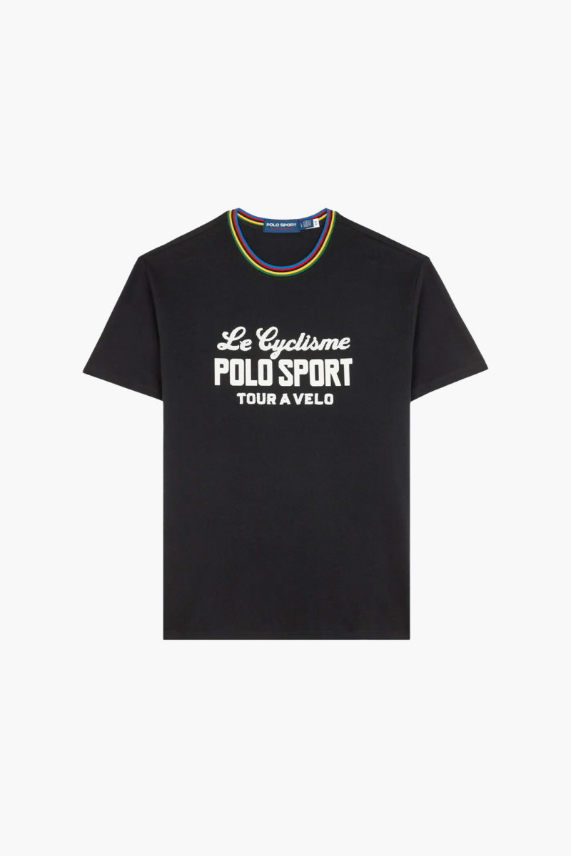 Classic fit polo sport tee Mesh black
