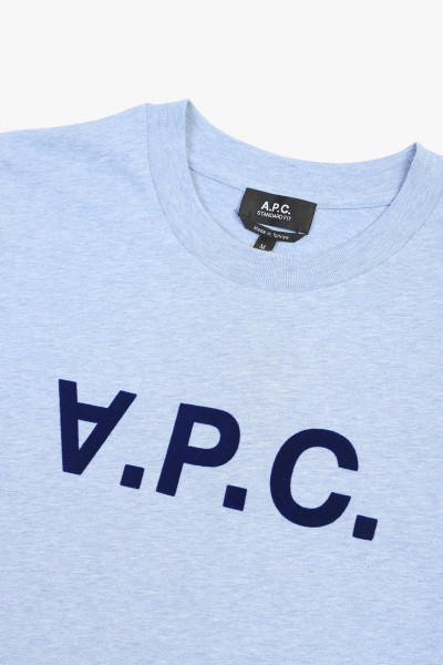 A.p.c. T-shirt standard grand vpc Bleu ciel/ navy - GRADUATE STORE