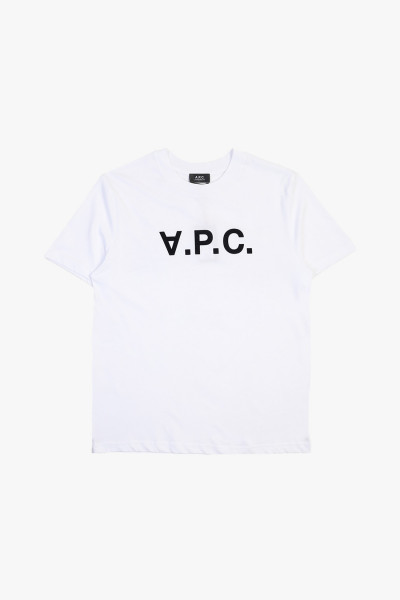 A.p.c. T-shirt standard grand vpc Blanc/ navy - GRADUATE STORE