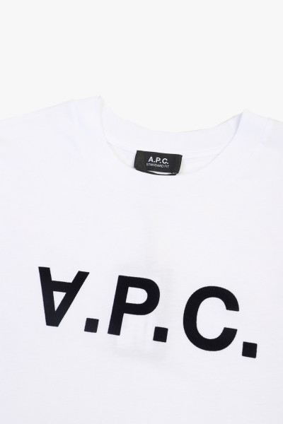 A.p.c. T-shirt standard grand vpc Blanc/ navy - GRADUATE STORE