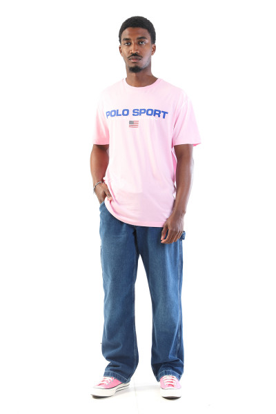 Classic fit polo sport tee Carmel pink