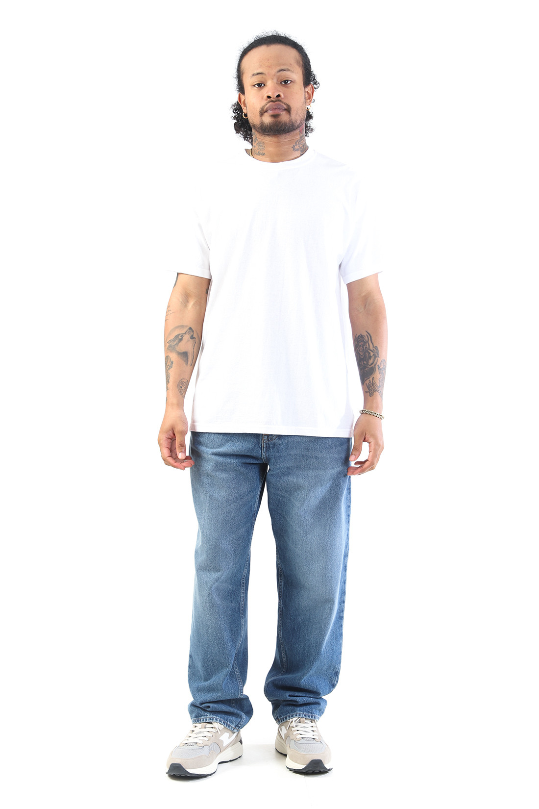 S/s crew tee W-white