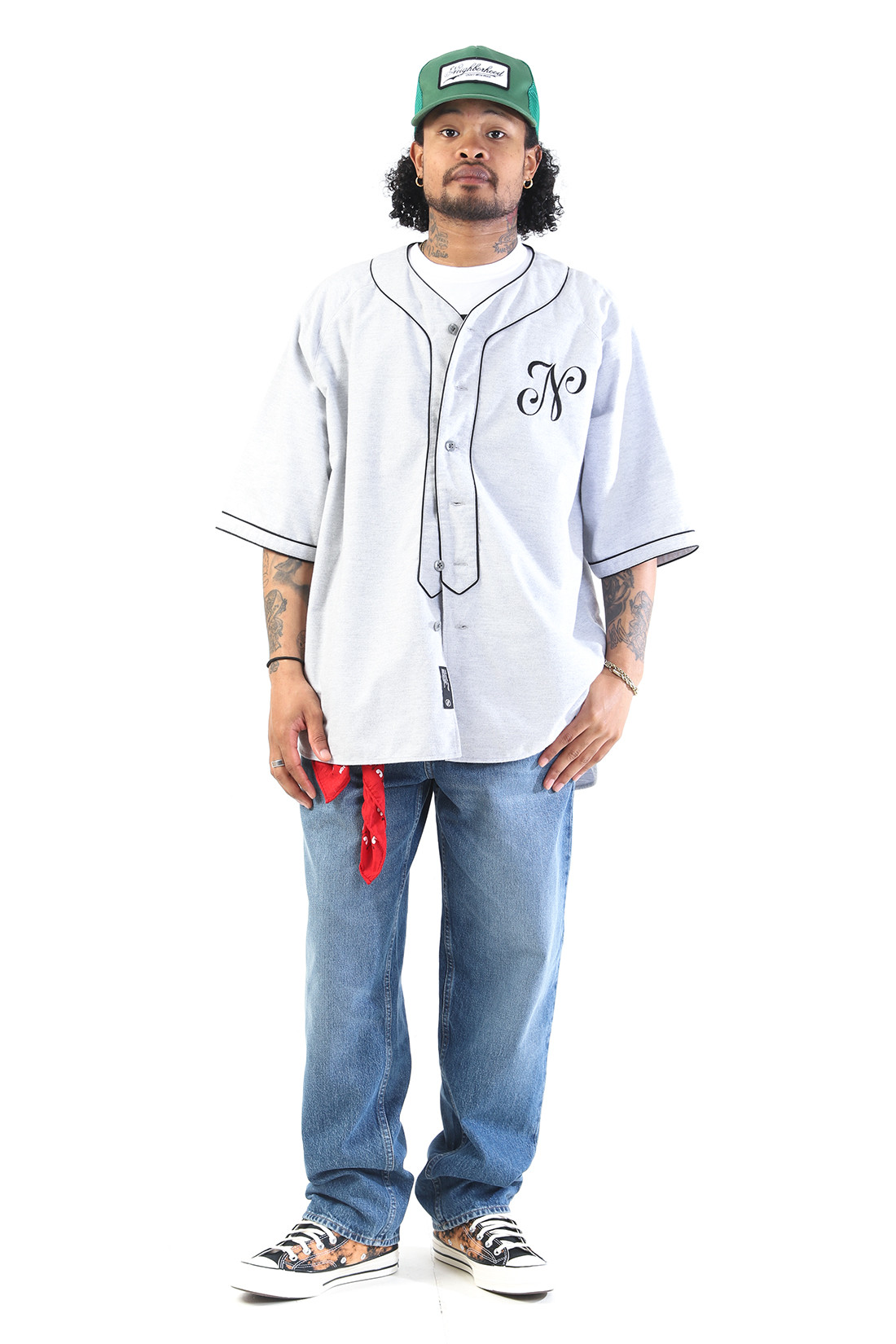 Baseball shirt ss Grey