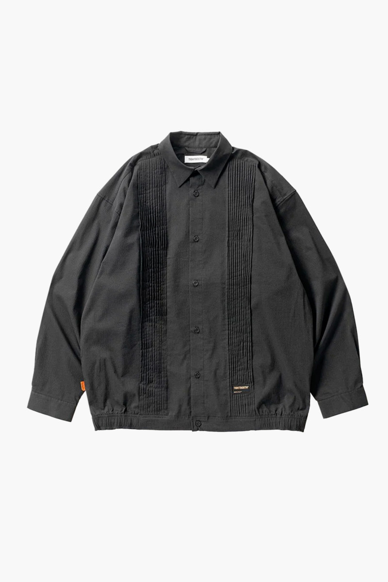 Pleats shirt jkt Black