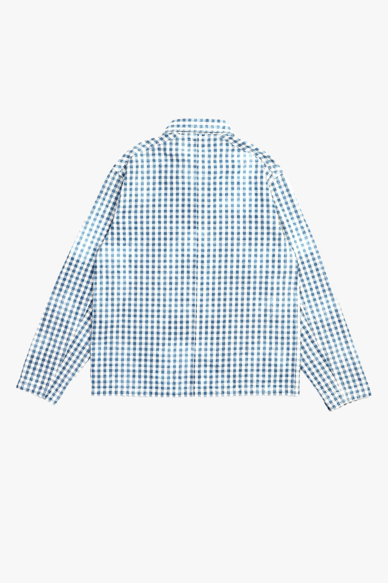 Long sleeve sport shirt Indigo/white