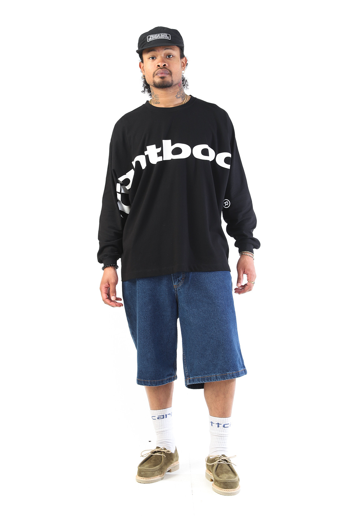 Big logo ls t-shirt Black