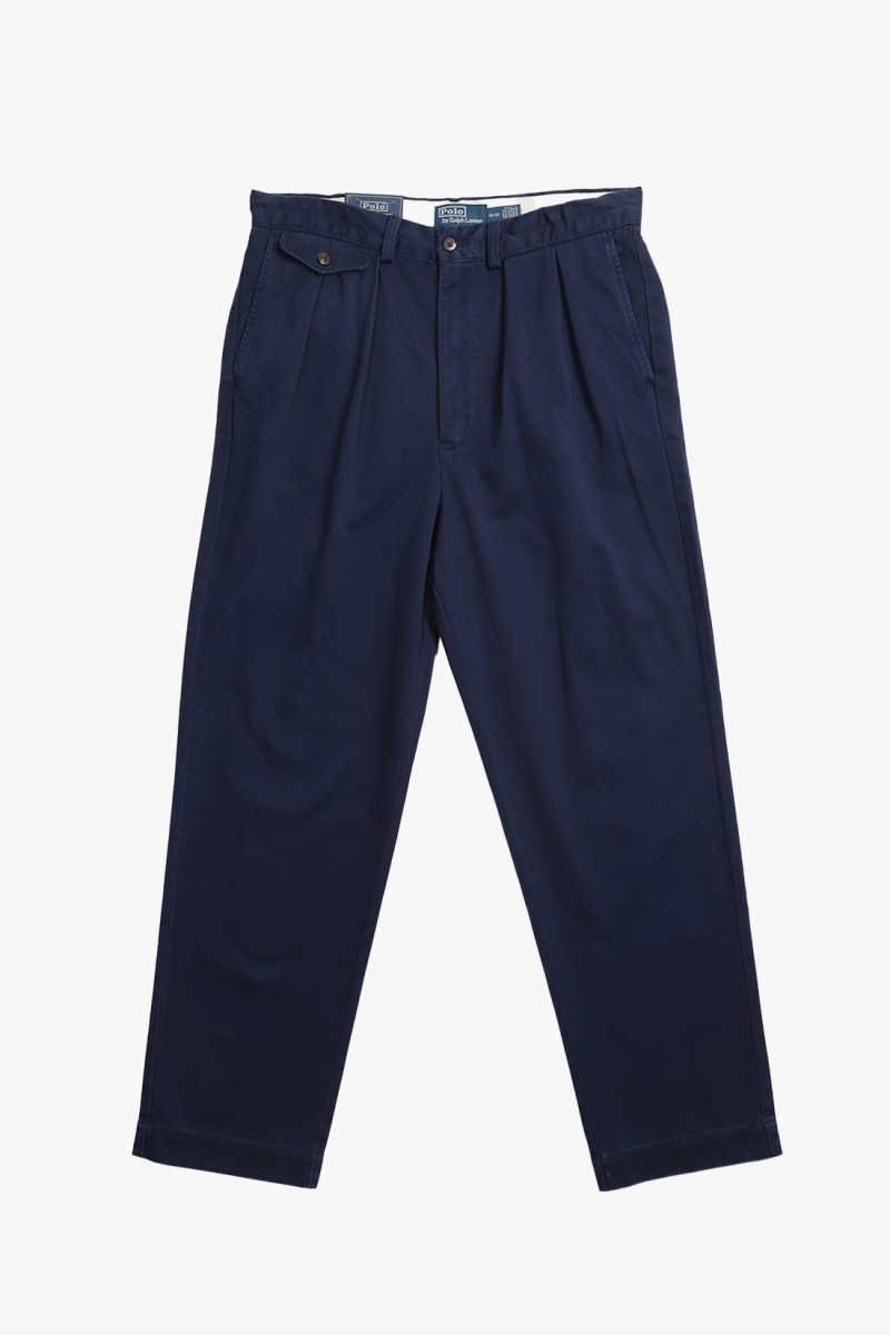 Whitman pleated chino rlxd fit Navy