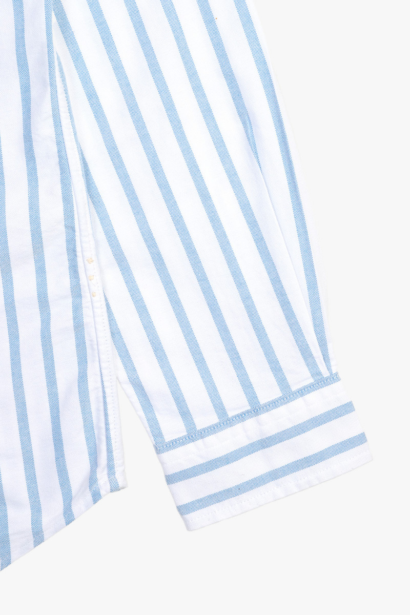 Custom fit stripe oxford shirt White/blue