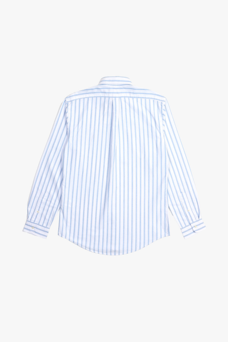 Custom fit stripe oxford shirt White/blue