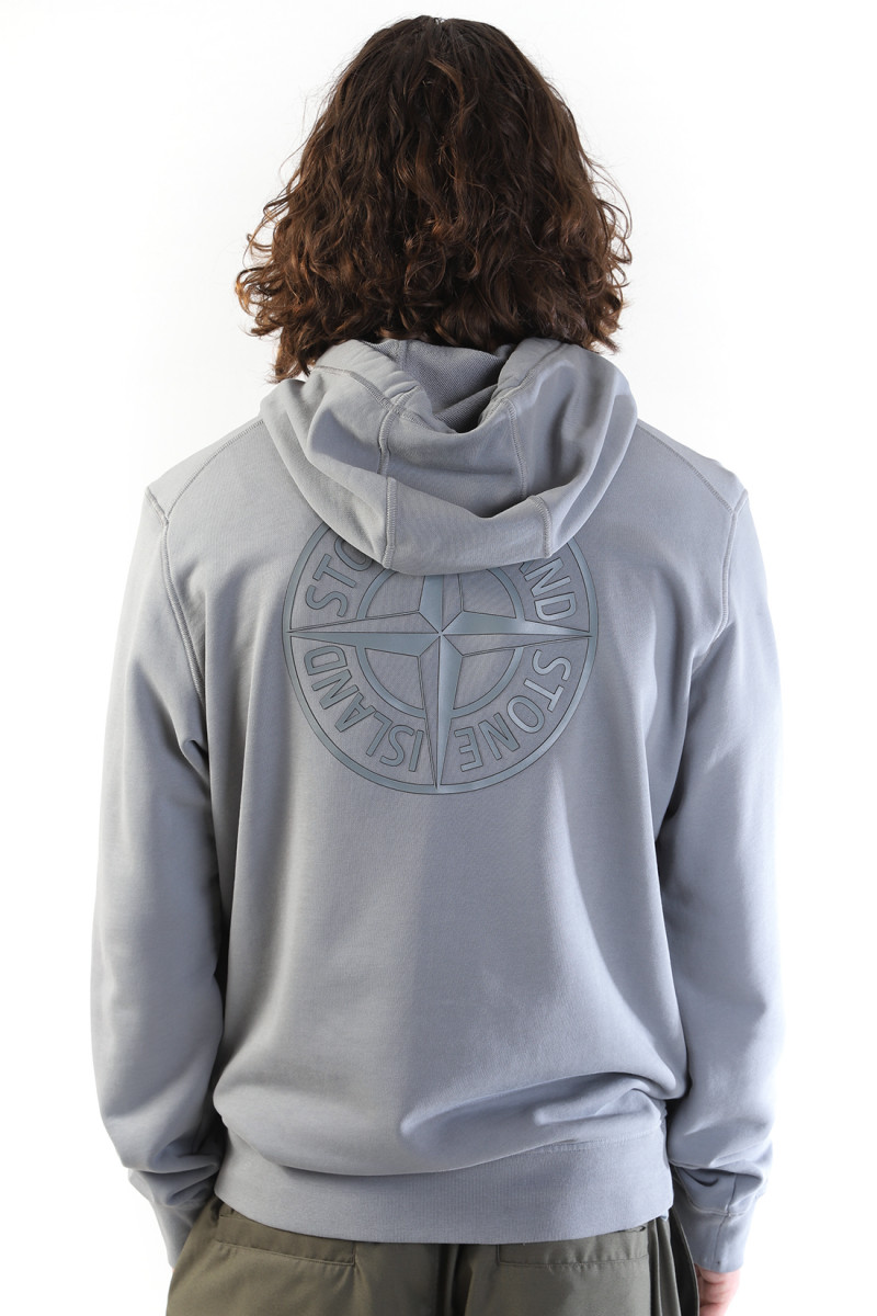 66283 logo hood sweater v0066 Grigio verde