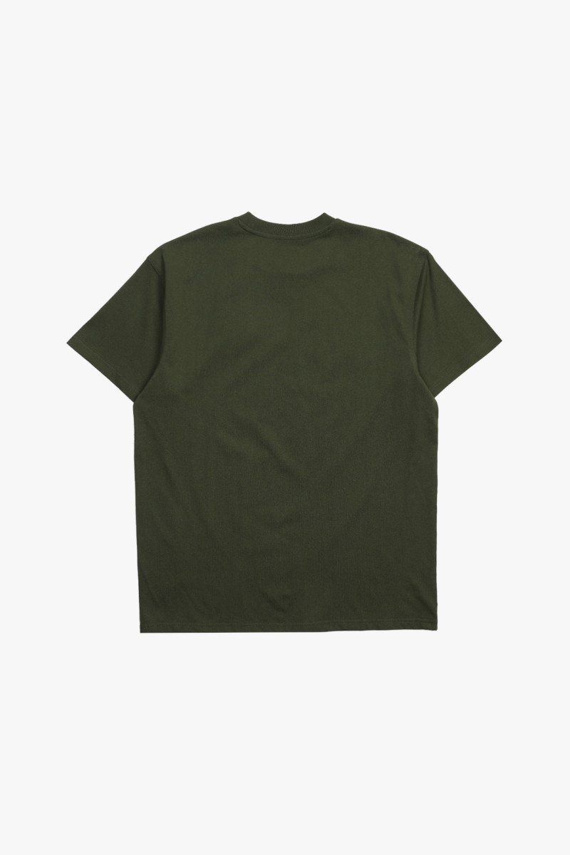 S/s american script tee Tarragon