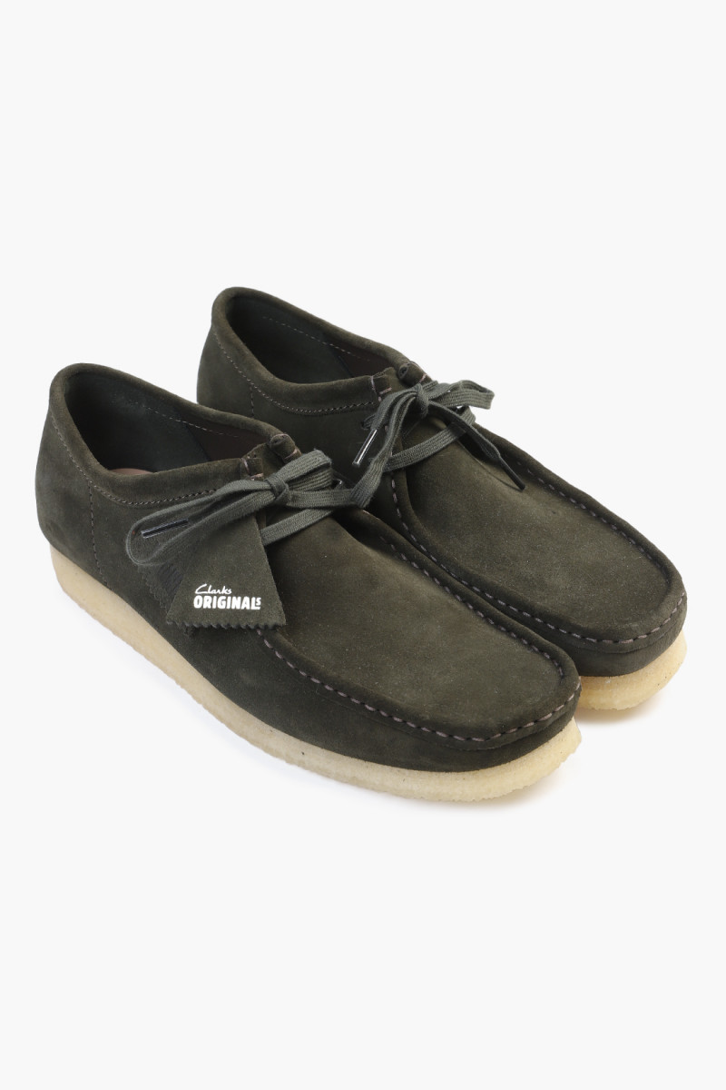 Wallabee Forest green suede