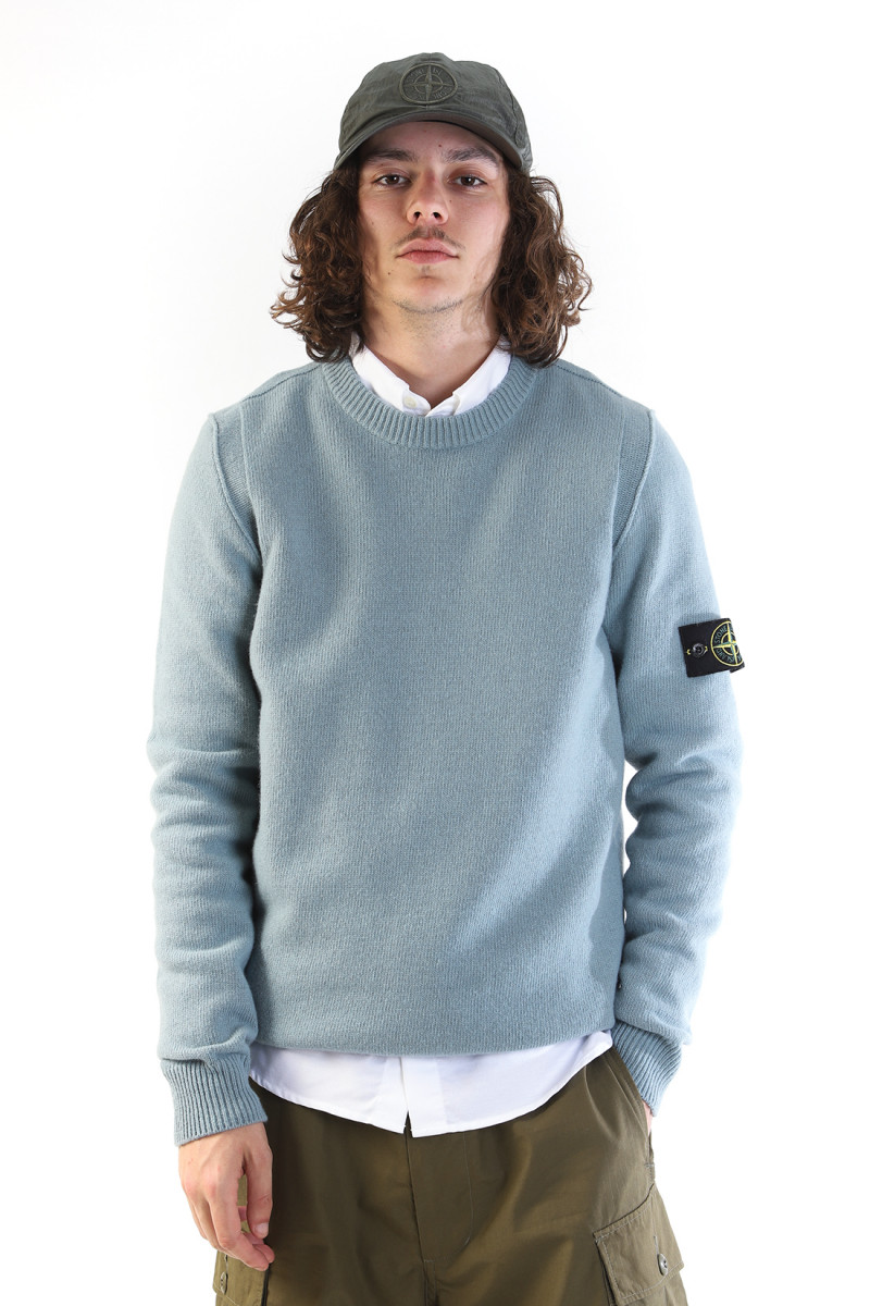 580a3 crewneck knit v0066 Grigio verde