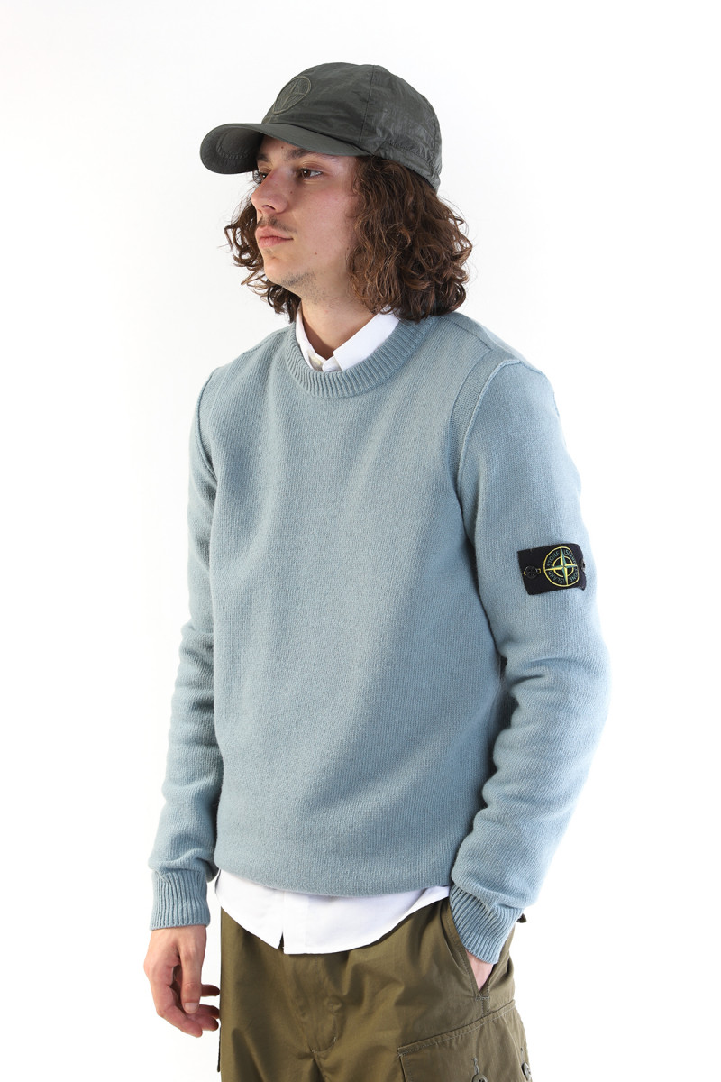 580a3 crewneck knit v0066 Grigio verde