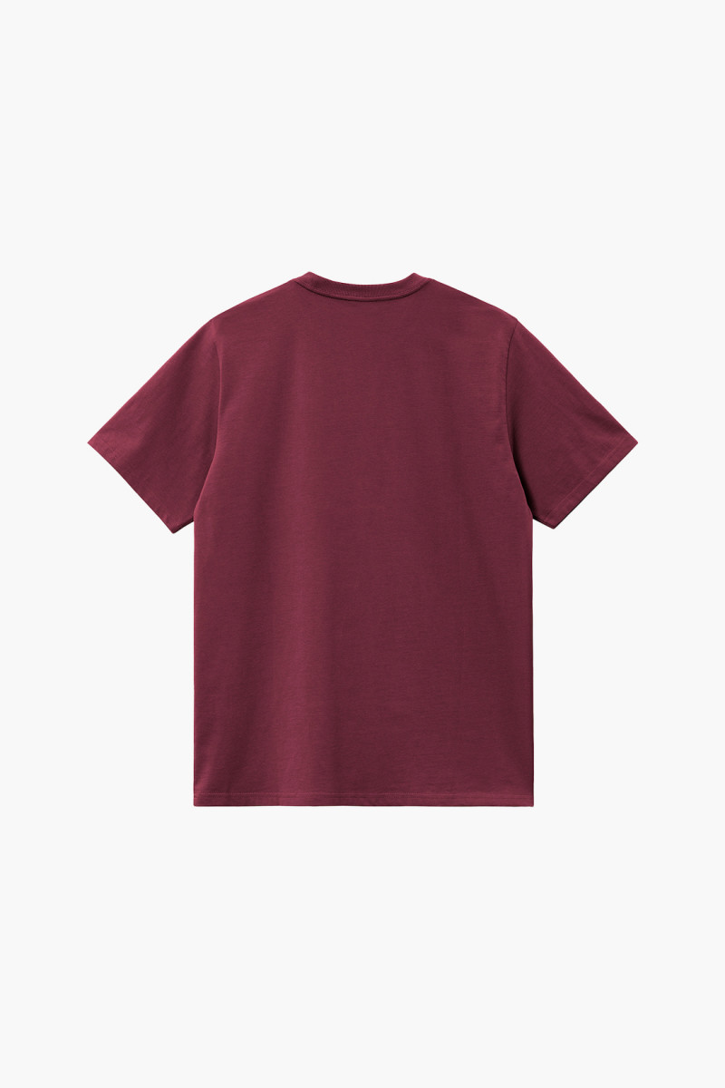 S/s american script tee Malbec