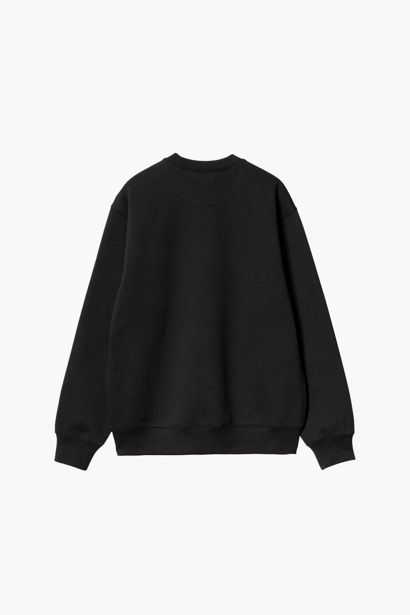 Heart train pocket sweat Black