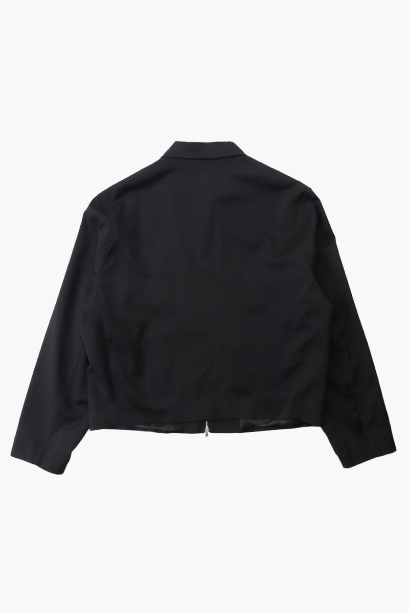 Mini jacket Black worsted wool