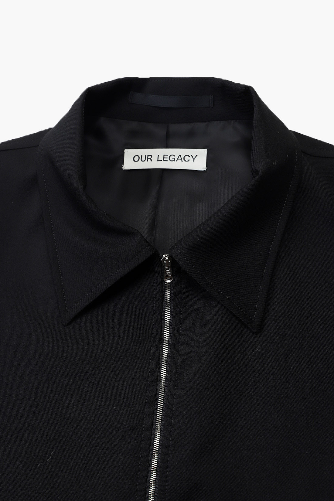 Our legacy Mini jacket Black worsted wool - GRADUATE STORE