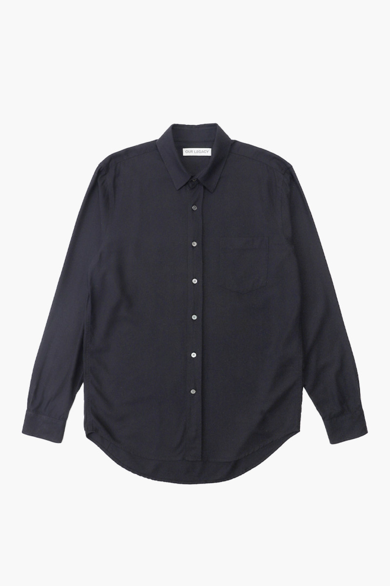 Classic shirt Black silk